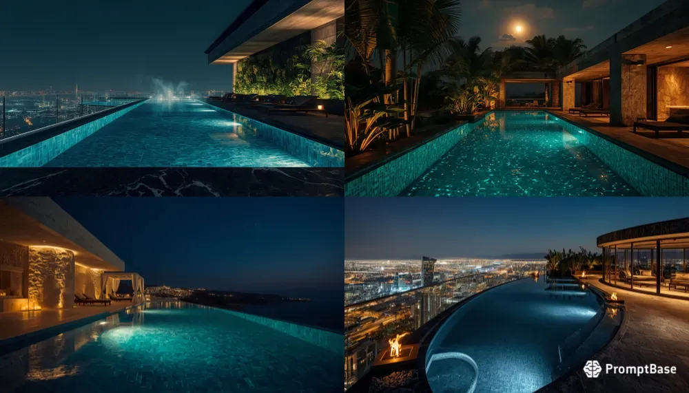 Cinematic Luxury Rooftops Nightlife