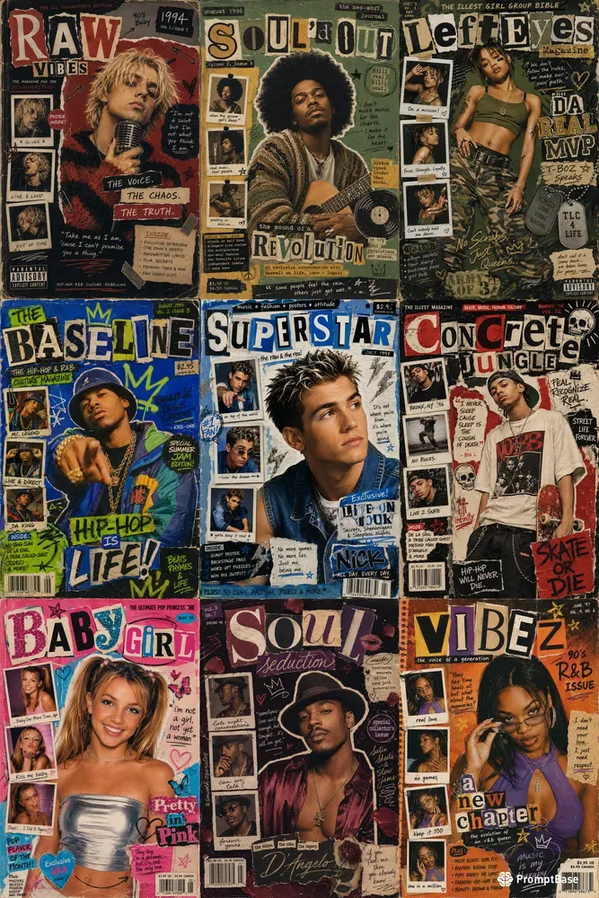 90s Scrapbook Zine Covers