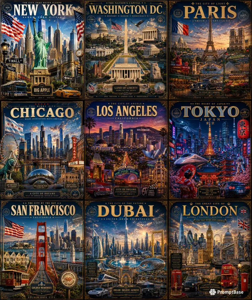 Patriotic Landmark Collage Generator