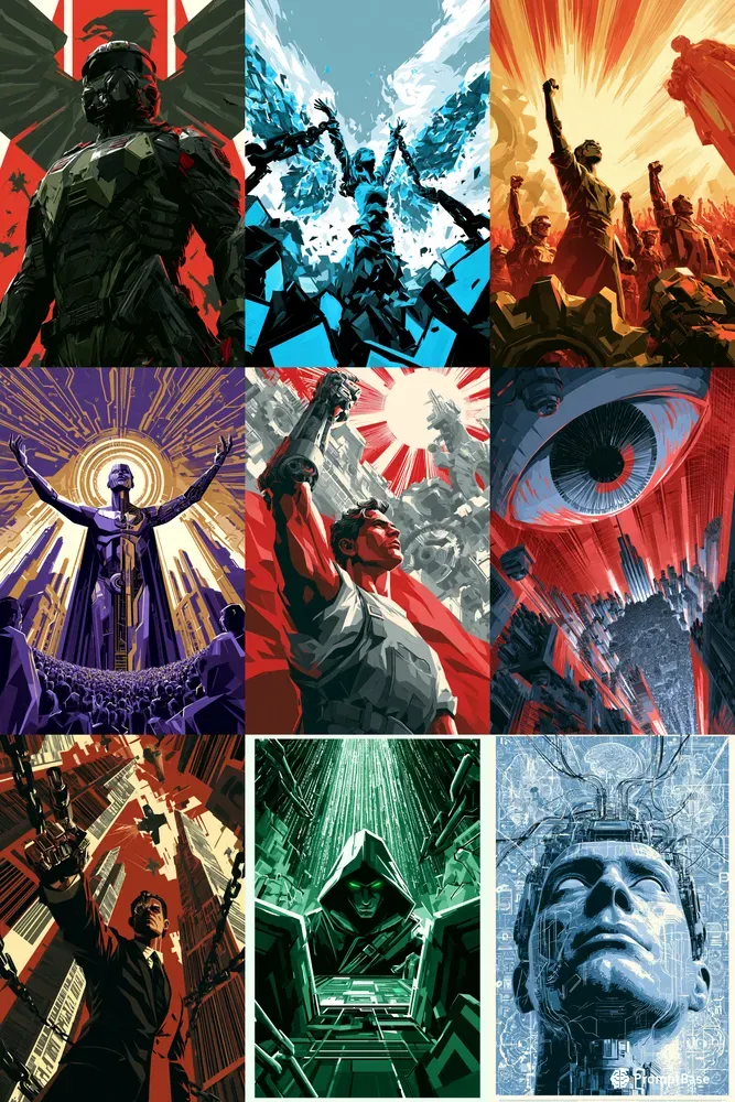 Cyberpunk Propaganda Poster Generator