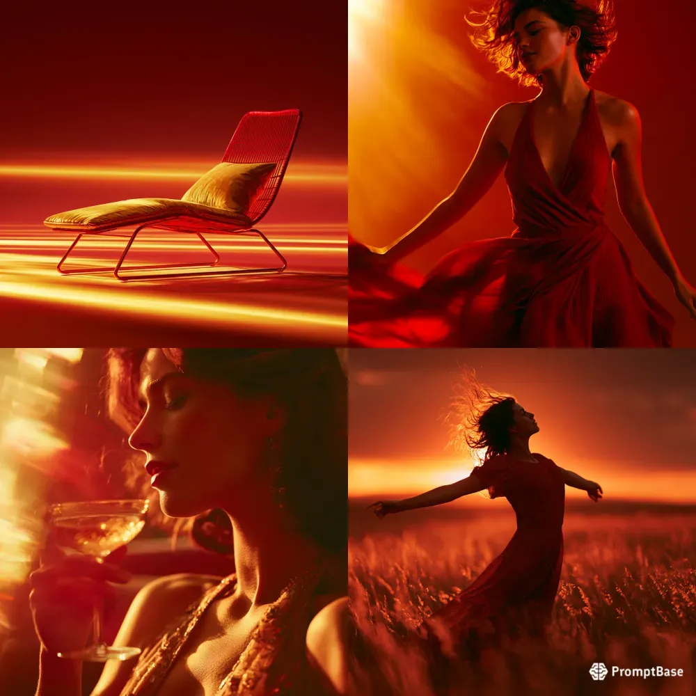 Sunset Red Glow Style Photography