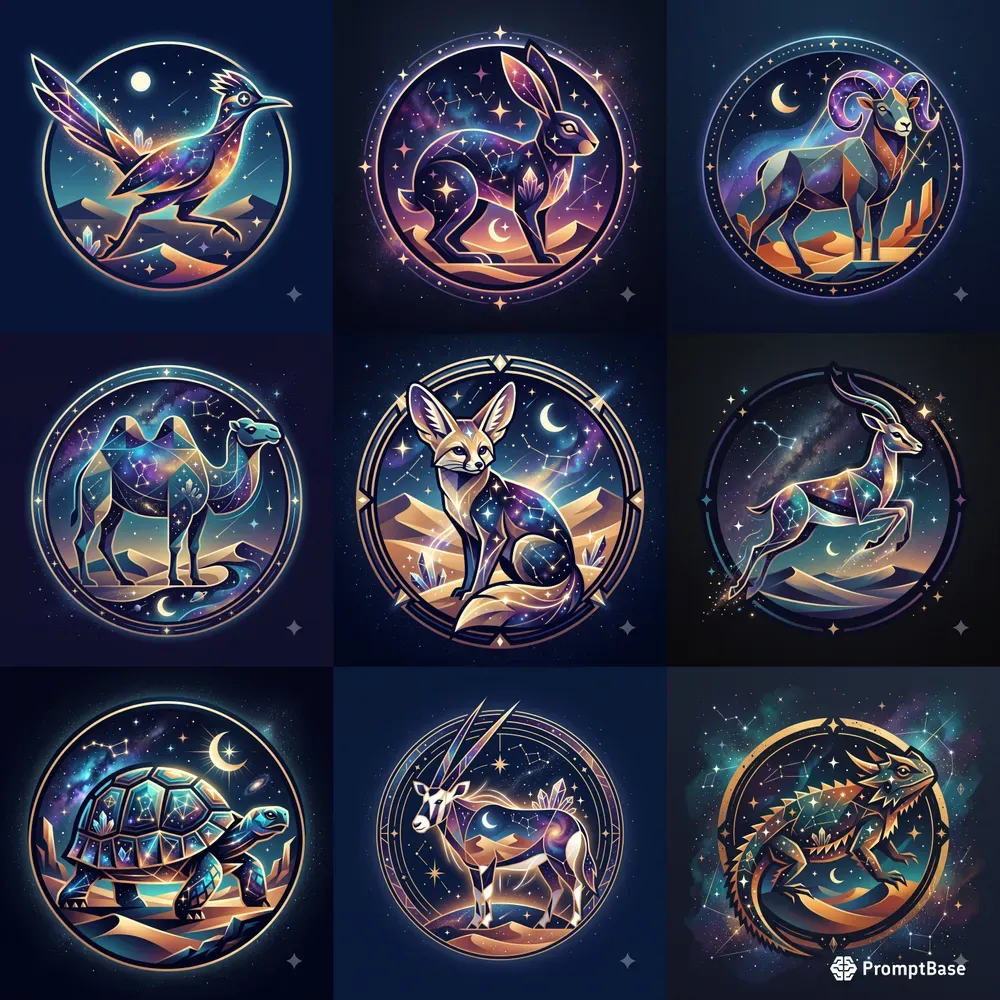 Desert Cosmic Creature Emblems
