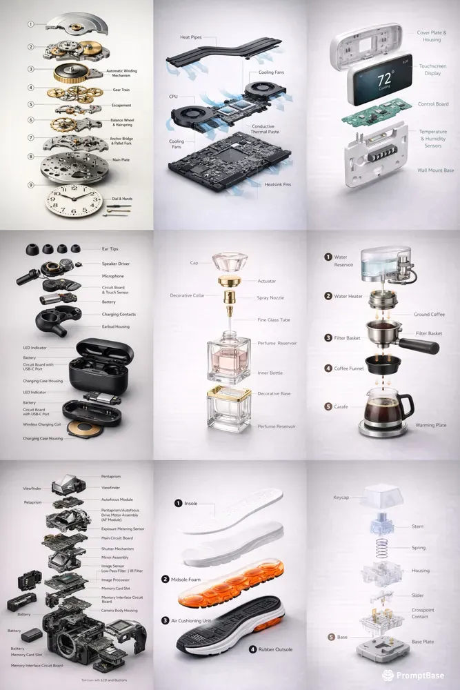 Exploded View Instructional Images