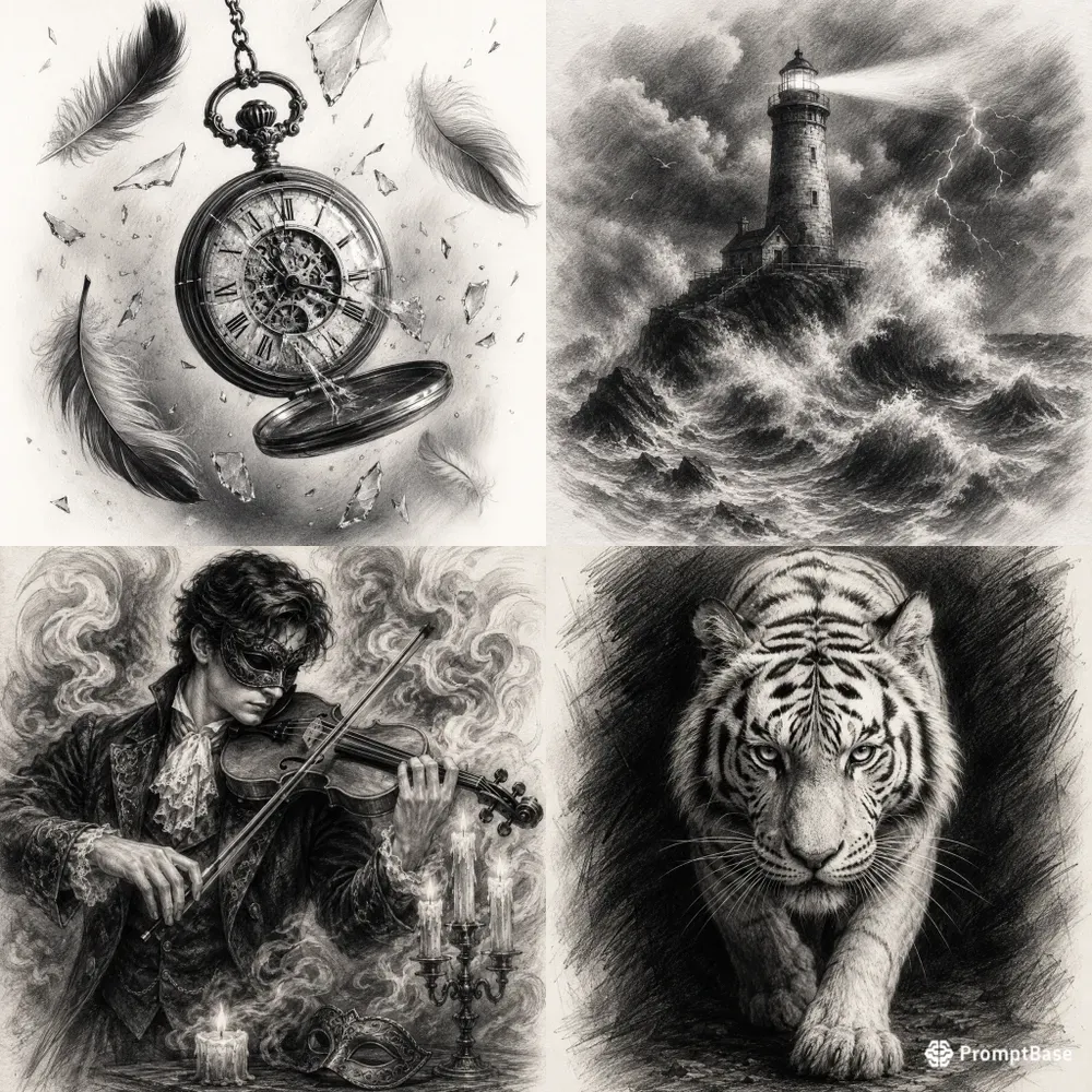 Dramatic Pencil Sketch Art