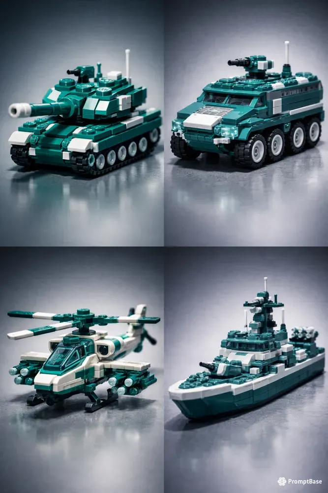 Lego Military Objects Studio Renders