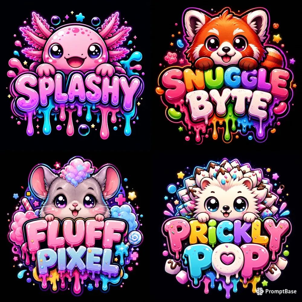 Kawaii Slime Mascot Logo Creators
