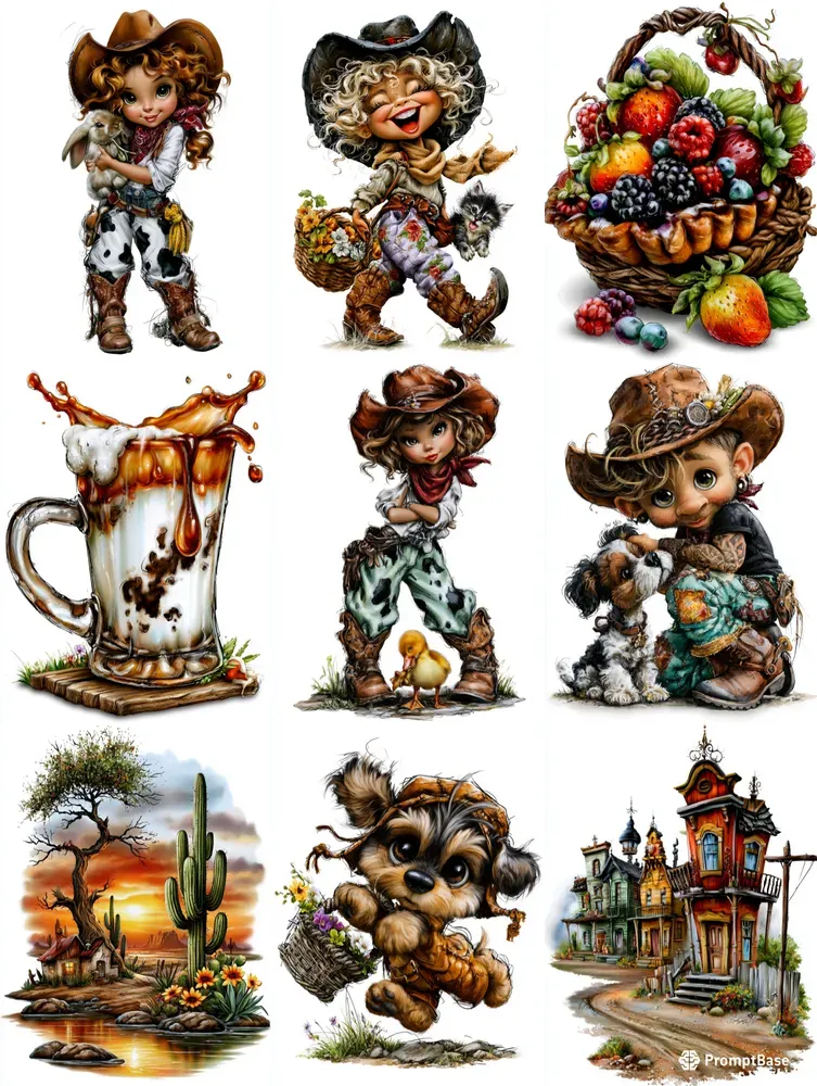 Cute Western Cowgirl Clipart