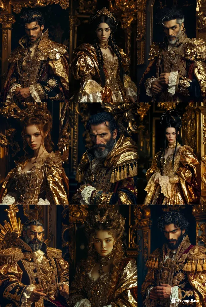 Gilded Baroque Portraits