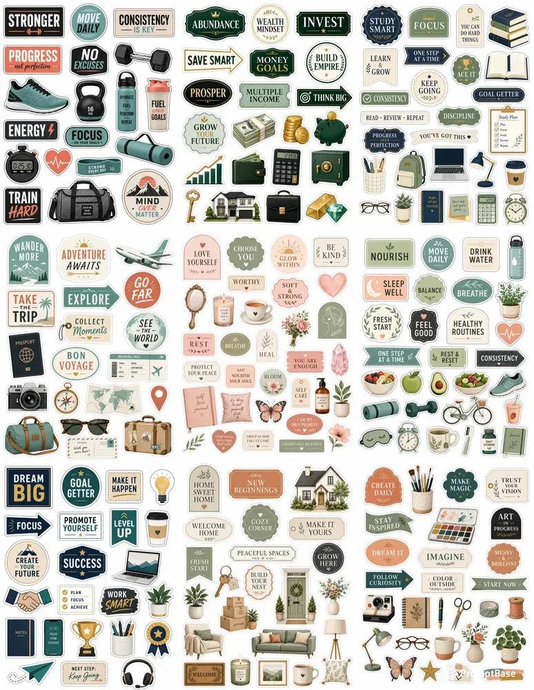 Vision Board Kit Cutout Sheets