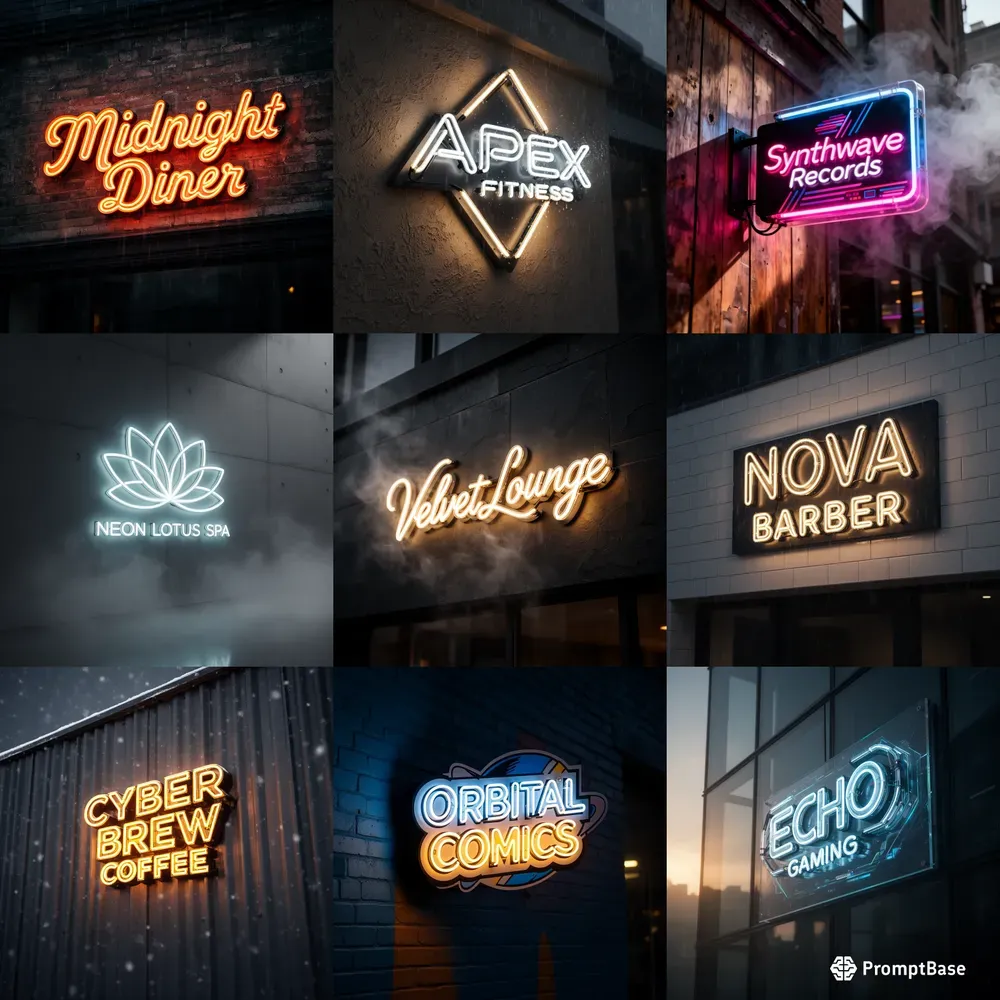 Cinematic Neon Sign Generator