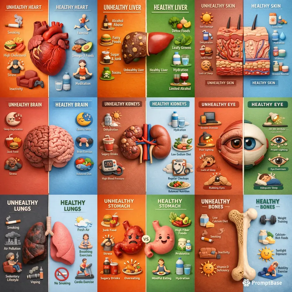 Healthy Vs Unhealthy Body Habits