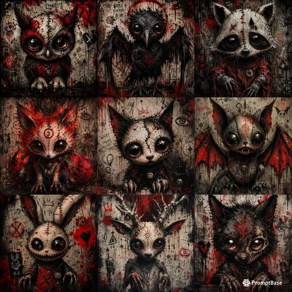 Horror Cute Animal Monsters Packs