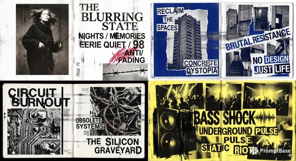 Analog Brutalist Zine Layouts