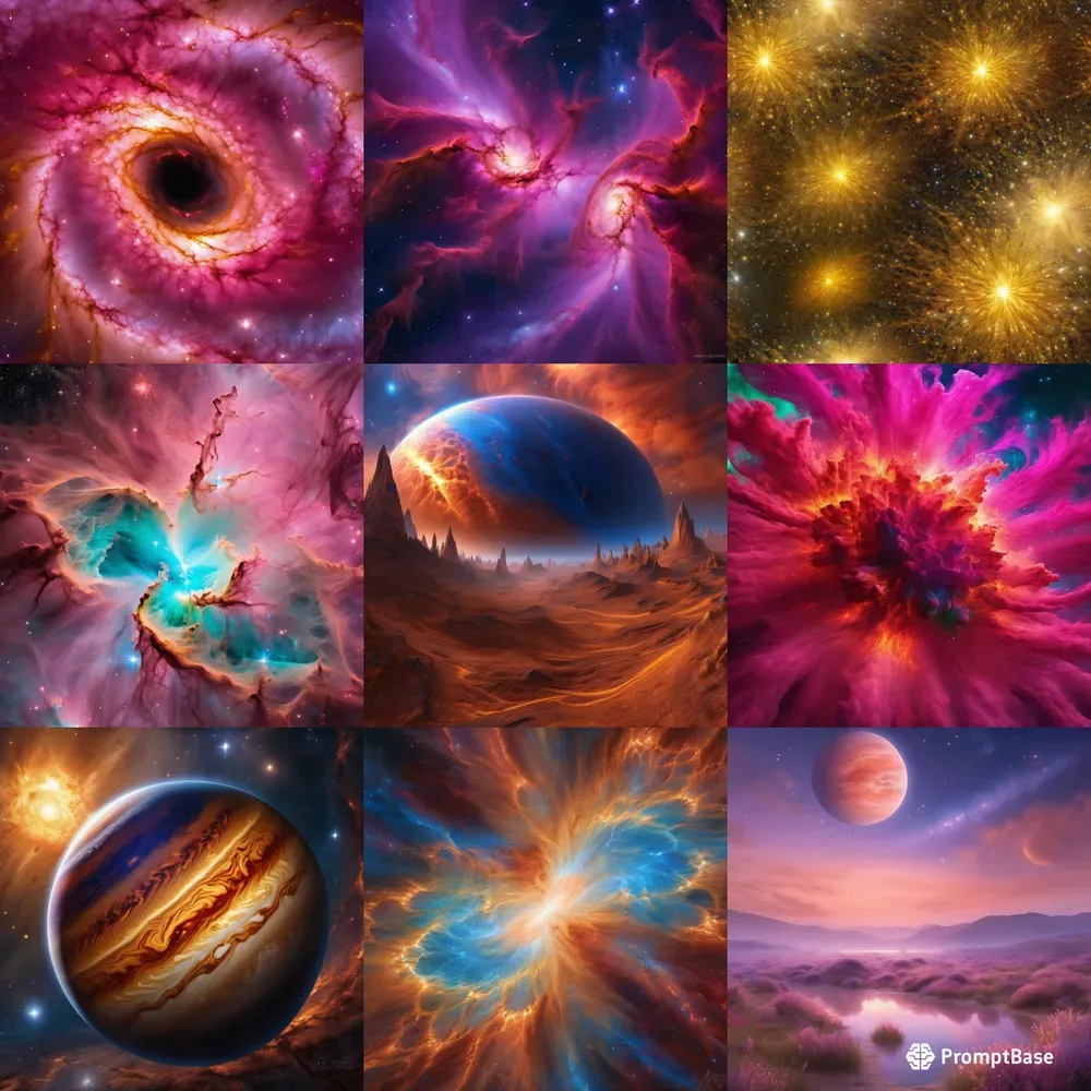 Cosmic Wonders Digital Paintings