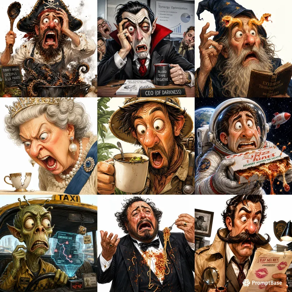 Expressive Satirical Caricatures