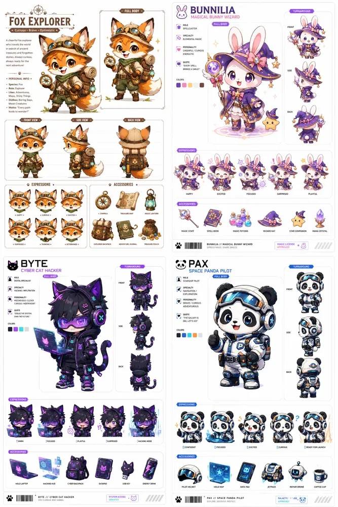 Chibi Character Sheet Generator
