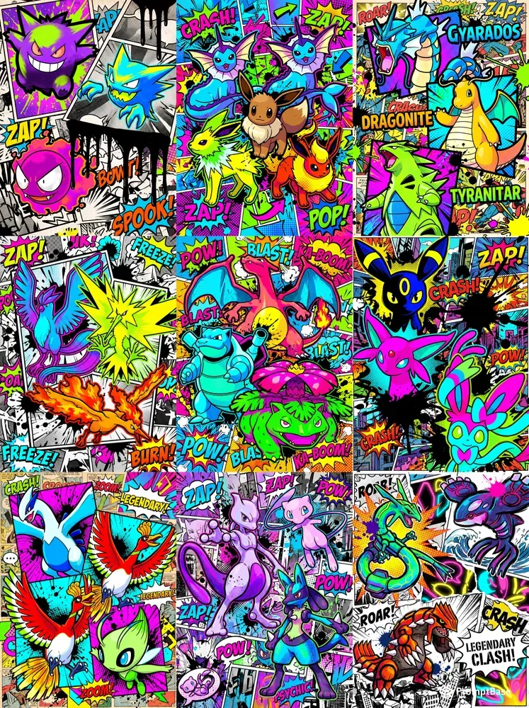Highcontrast Popart Ink Splatters