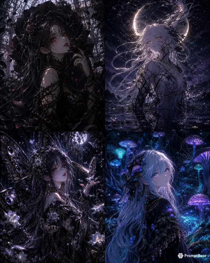 Dark Nature Anime Portraits