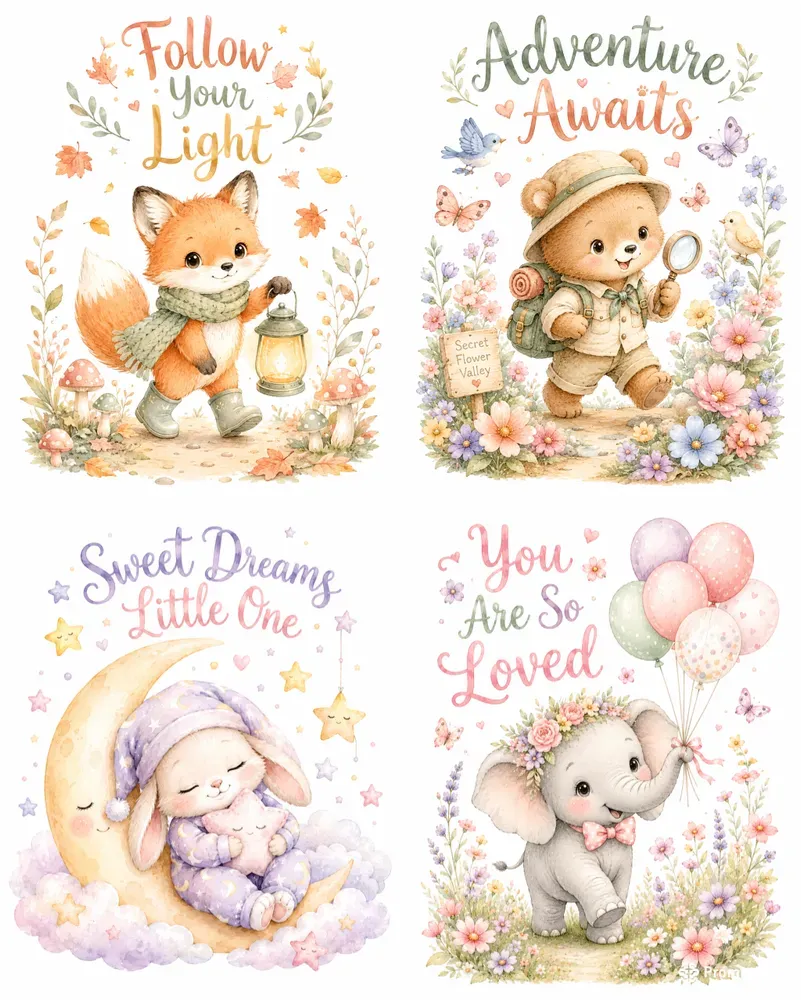 Pastel Animal Adventures