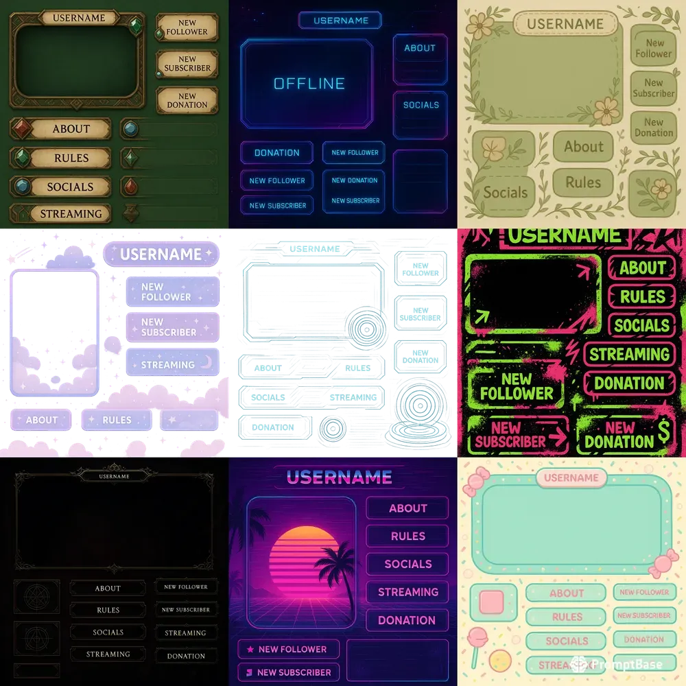 Twitch Streamer Overlay Packs