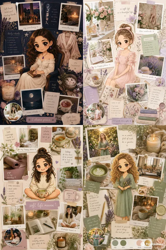 Viral Pinterest Girl Chibi Mood Boards