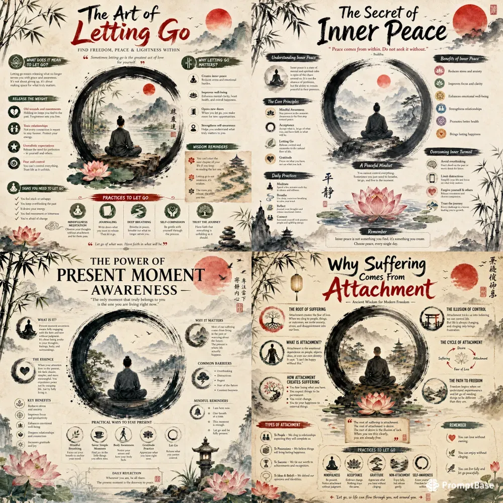 Zen Wisdom Infographic Poster Generator