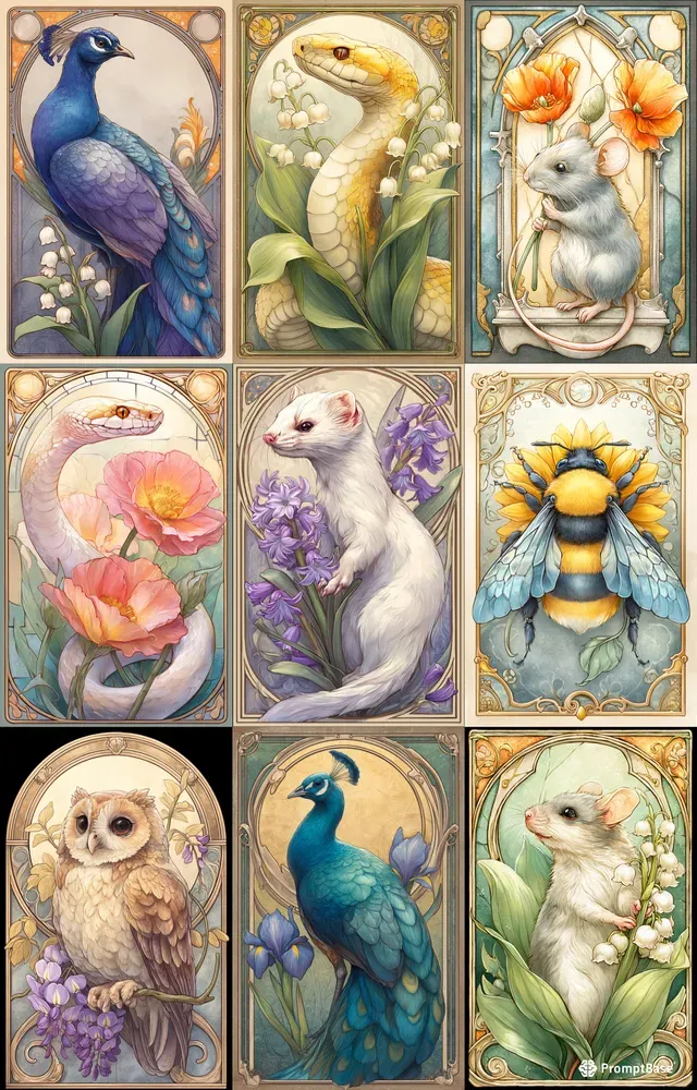 Art Nouveau Animals