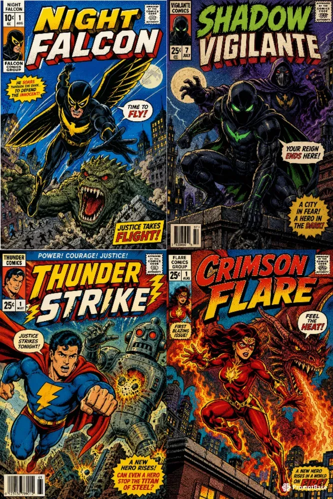 Superhero Comic Book Cover Generator