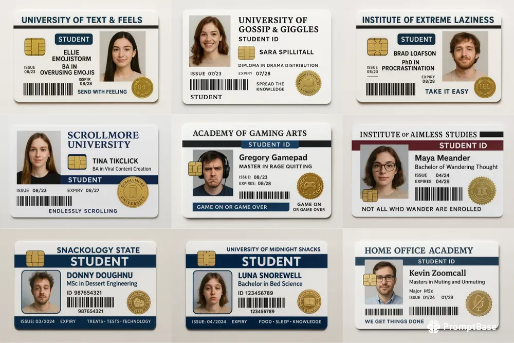 Funny Student Id Cards