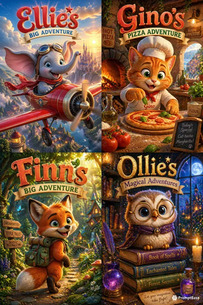 3D Magical Childrens Book Cover Creators