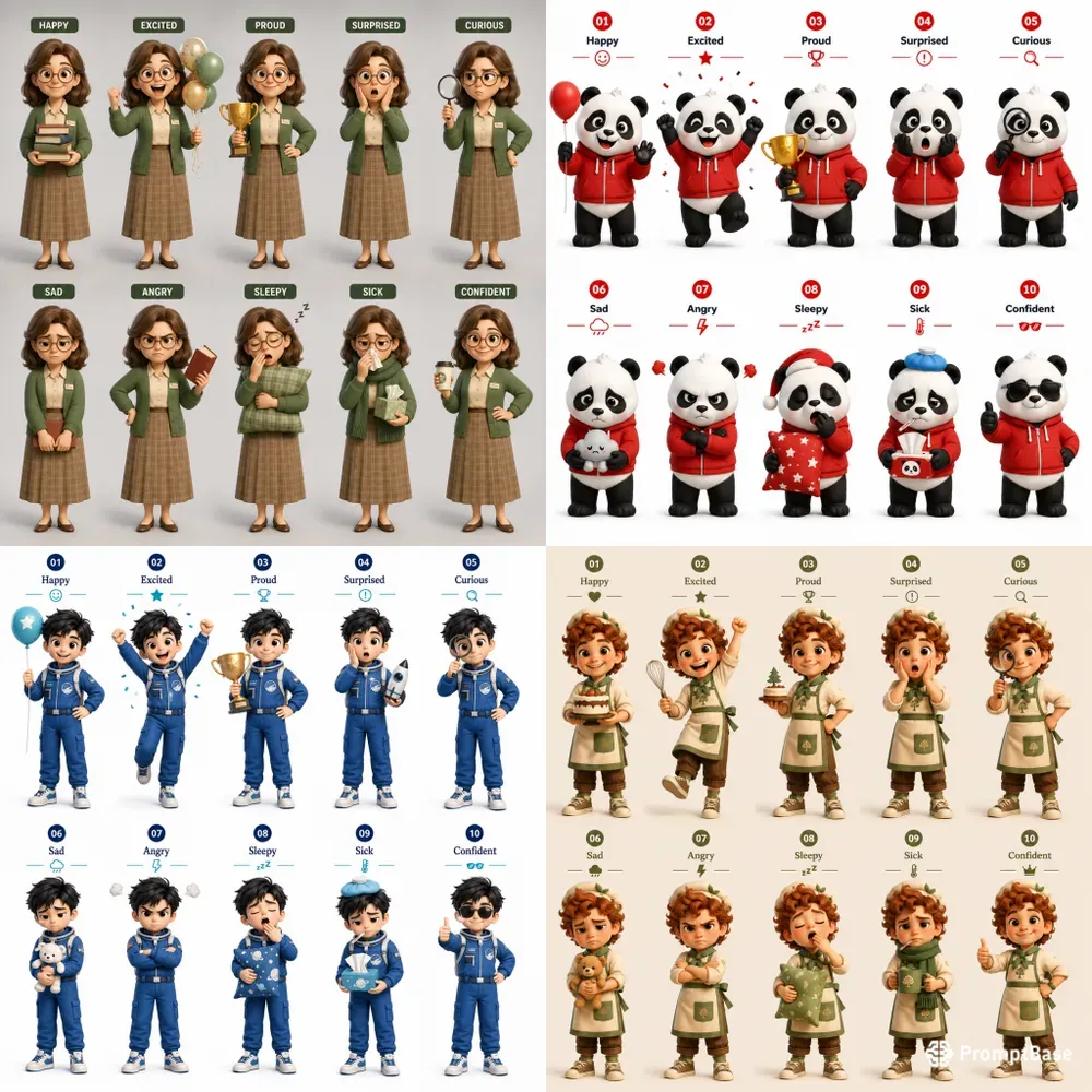 3D Character Emotion Props