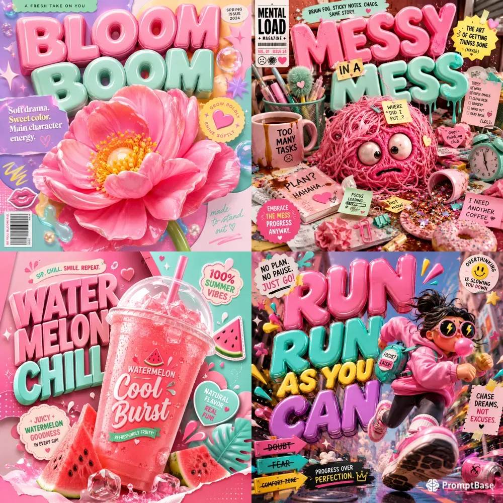 Glossy Pop Editorial Cover Generator