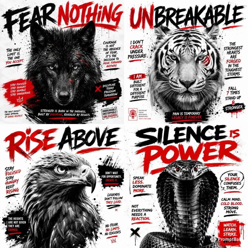 Urban Motivational Animal Posters