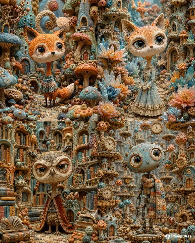 Handcrafted 3D Whimsical Diorama Art