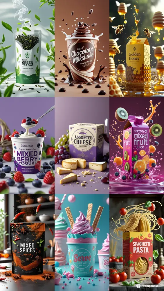 Product Packaging 3D Mockups Premium
