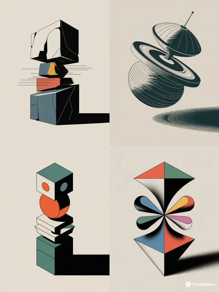 Abstract Object Type Poster Designs