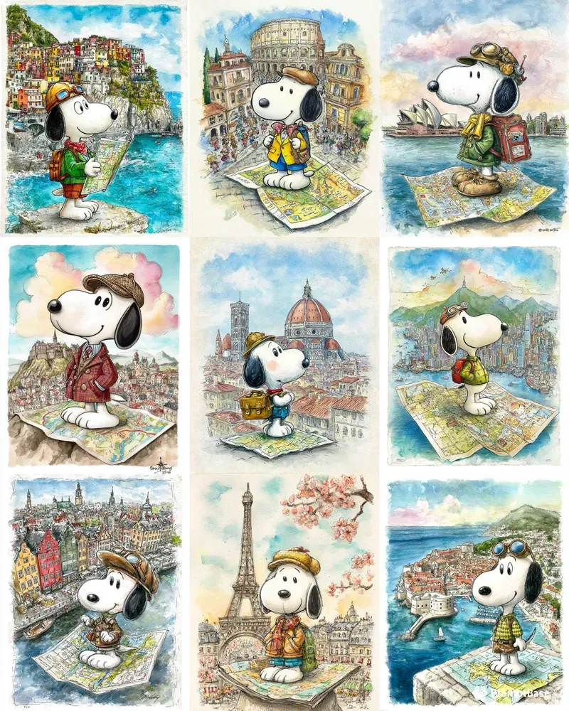 Snoopy Travel Adventure Junk Journals