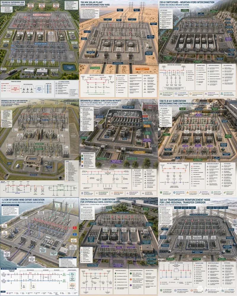 Highvoltage Substation Grid Yards