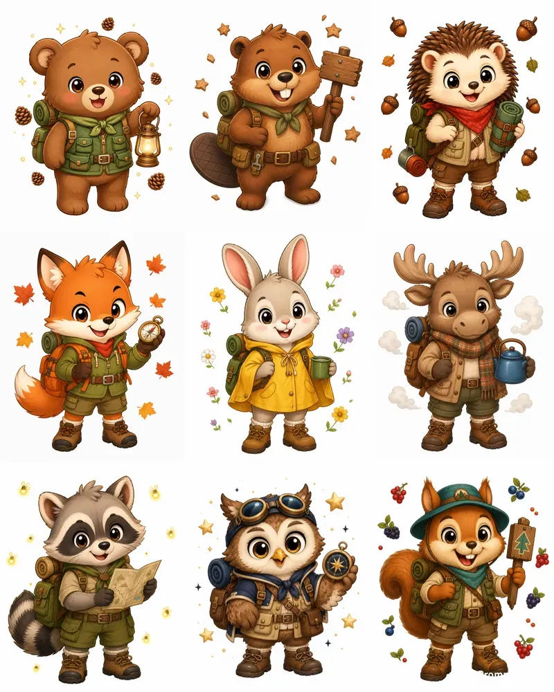Cute Camping Animal Creators