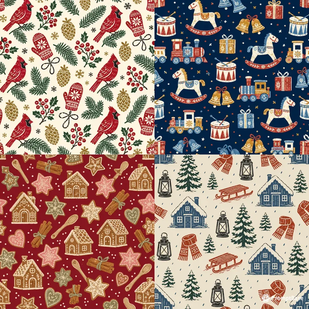 Nordic Christmas Wrap Patterns