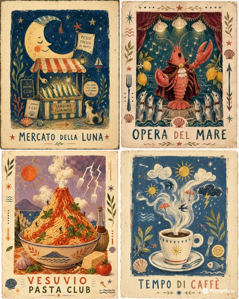 Whimsical Mediterranean Poster Generator