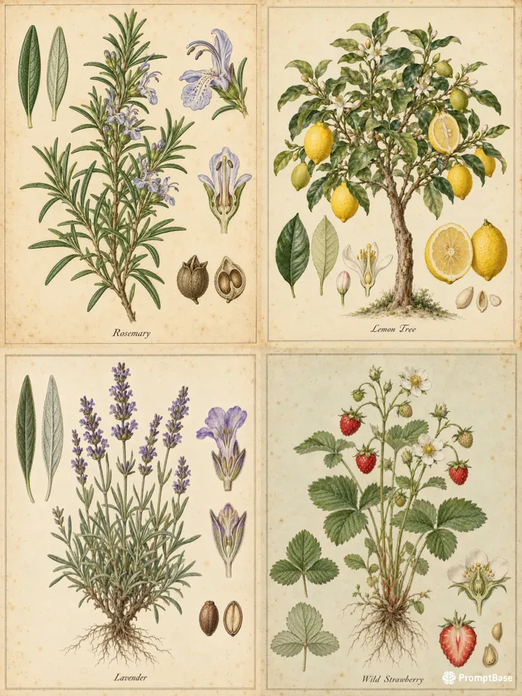 Vintage Botanical Prints For Any Plants