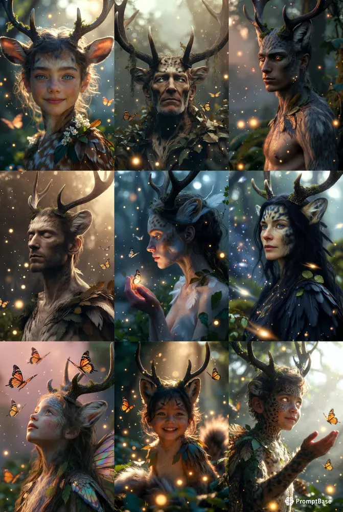 Animal Hybrid Spirit Portraits