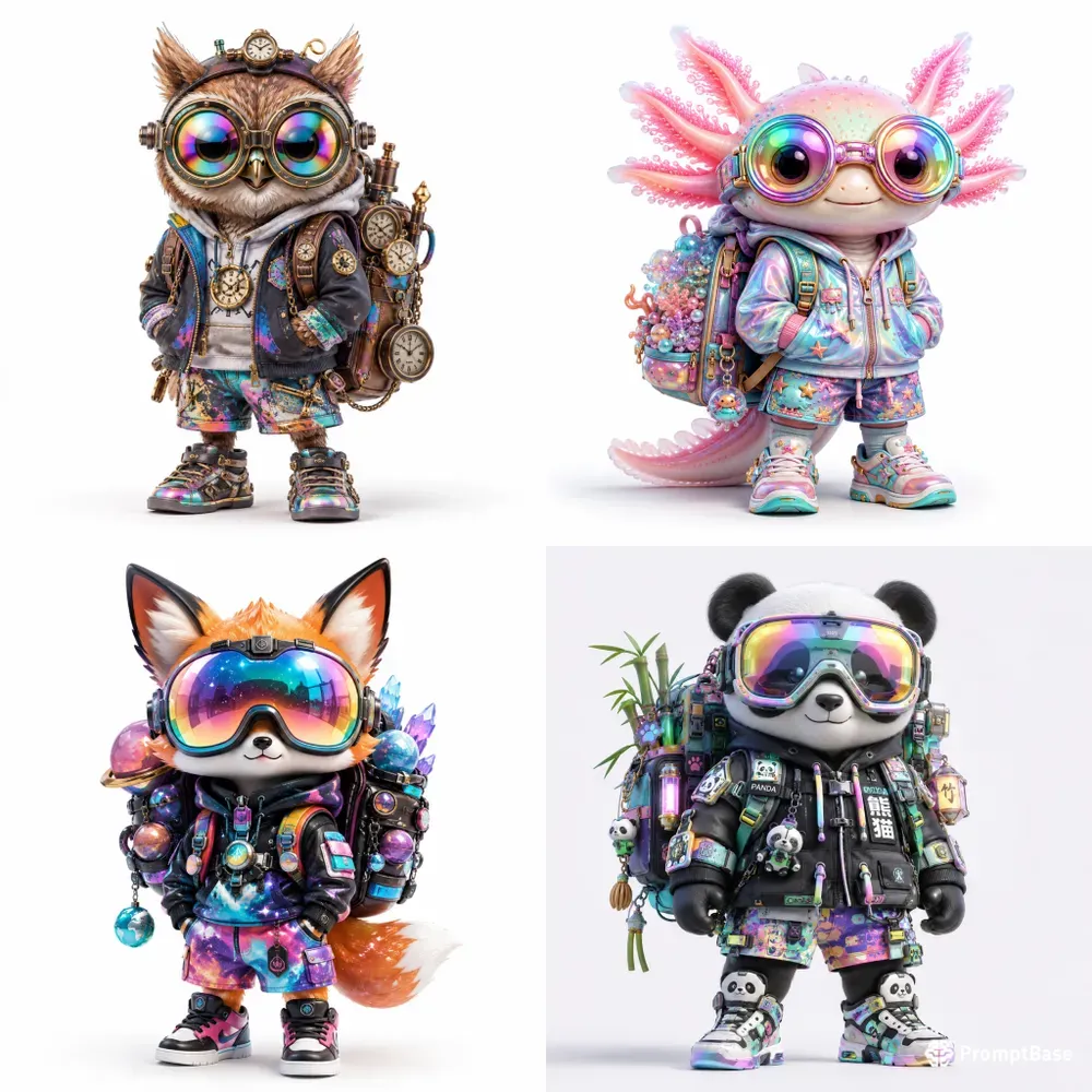 Cute Futuristic Chibi Explorer Packs