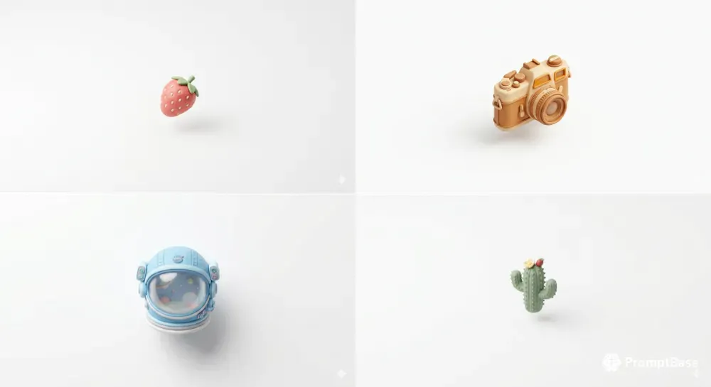 3D Clay Icon Style