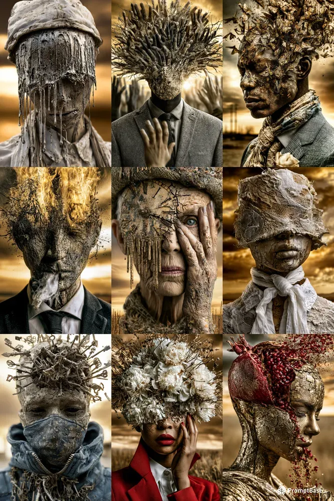Surreal Dissolving Portrait Art