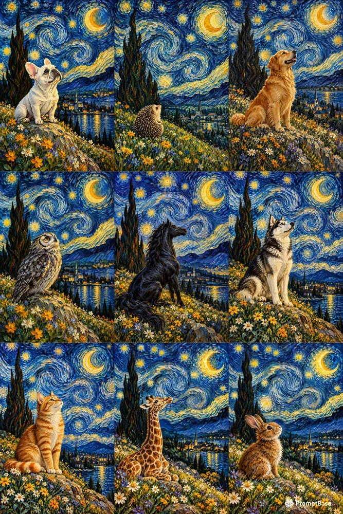Van Gogh Style Pet Portraits