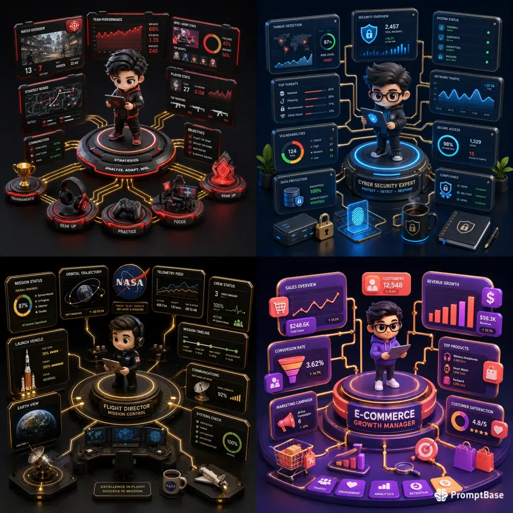 3D Isometric Character Dioramas