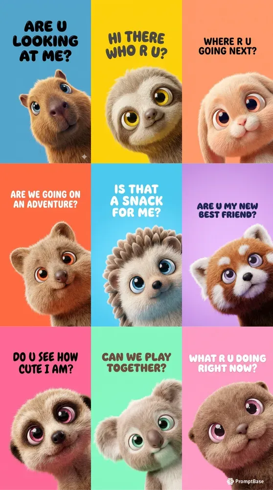 Custom Adorable Peeking Animal Portraits