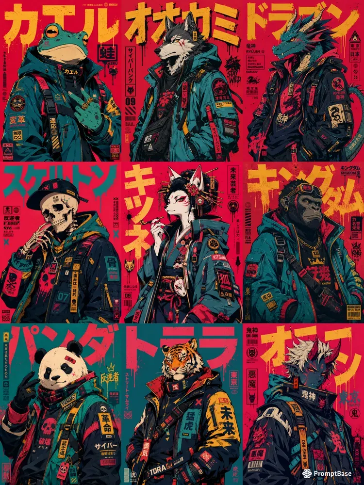 Cool Anime Manga Retro Poster Tshirts